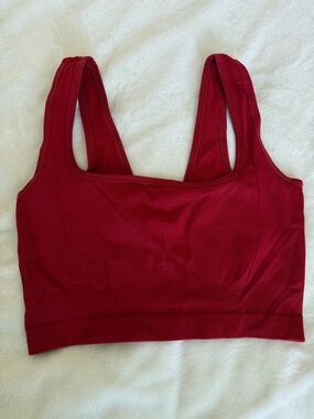 Colsie Deep Red Seamless Sports Bralette